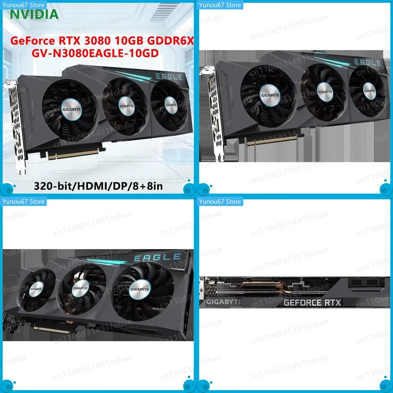 Rtx 3080 10Gb Gpu - Tarjeta de Video para PC de