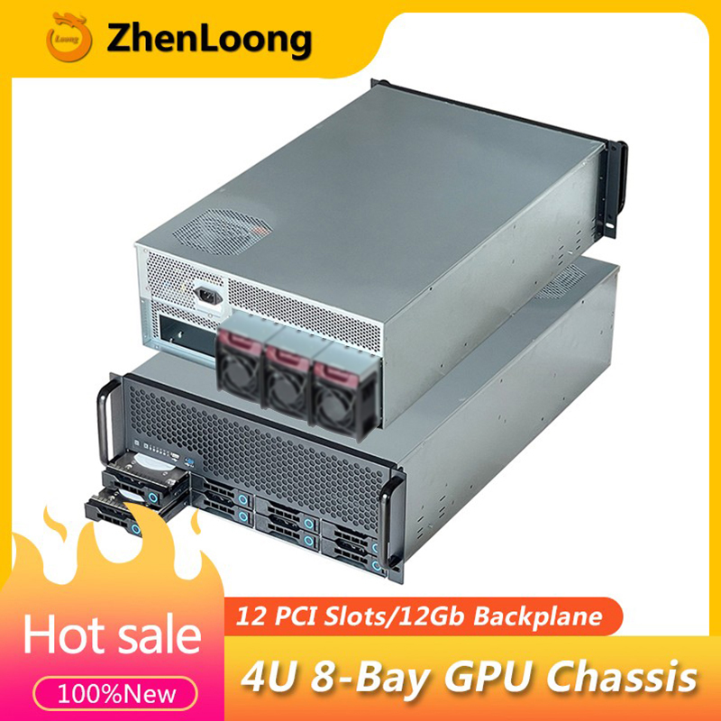 8 Gpu 4U Server Chassis - ZhenLoong GPU 4U Servidor Rack Case