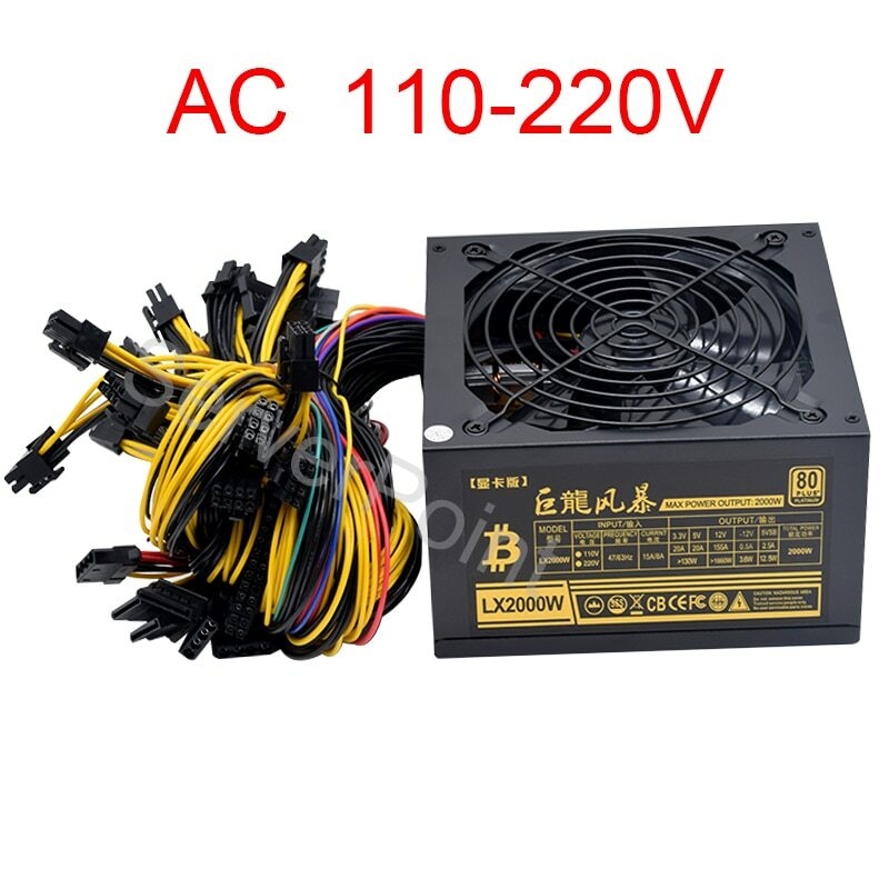 2000W Atx Mining Power Supply - Fuente de Alimentación ATX de 2000W