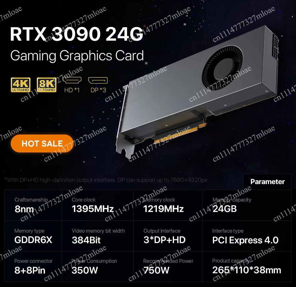 Rtx 3090 24Gb Graphics Card - Tarjeta Gráfica RTX 3090 DDR6X, GPU