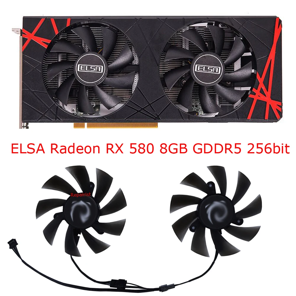 Rx 580 8Gb 2048Sp Gpu - Ventilador de tarjeta de vídeo, XY-D09015B,