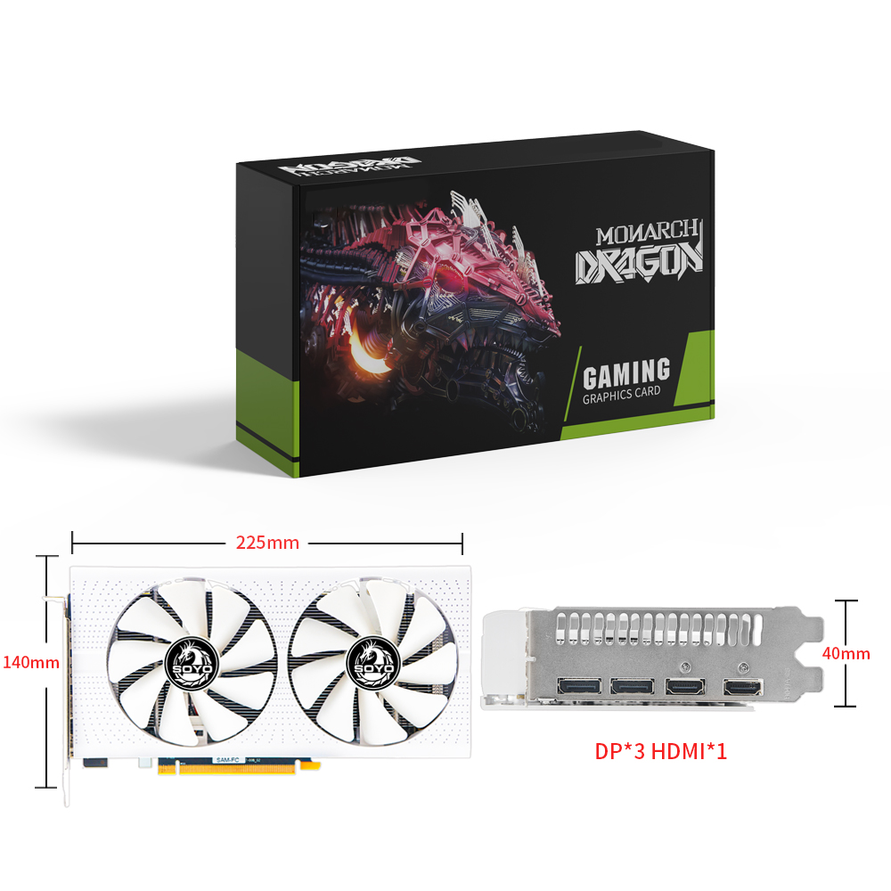 Rx 580 8Gb 2048Sp Gpu - Tarjeta gráfica SOYO AMD Radeon RX580