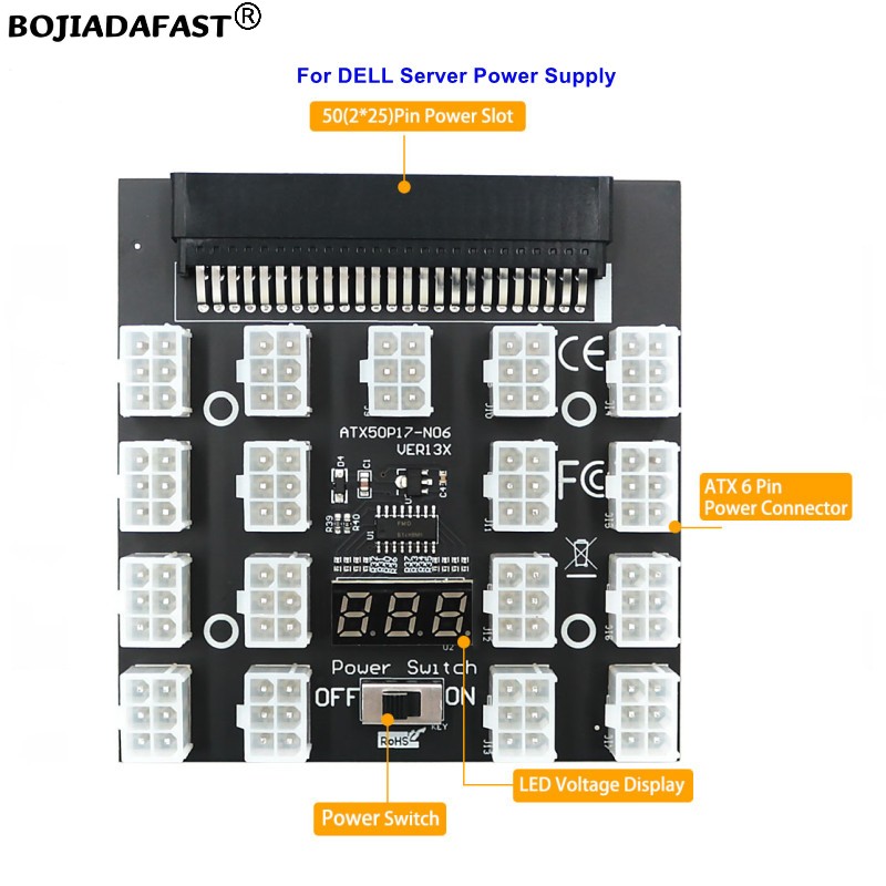 2400W Server Psu Breakout Board - Placa de conexión de fuente de