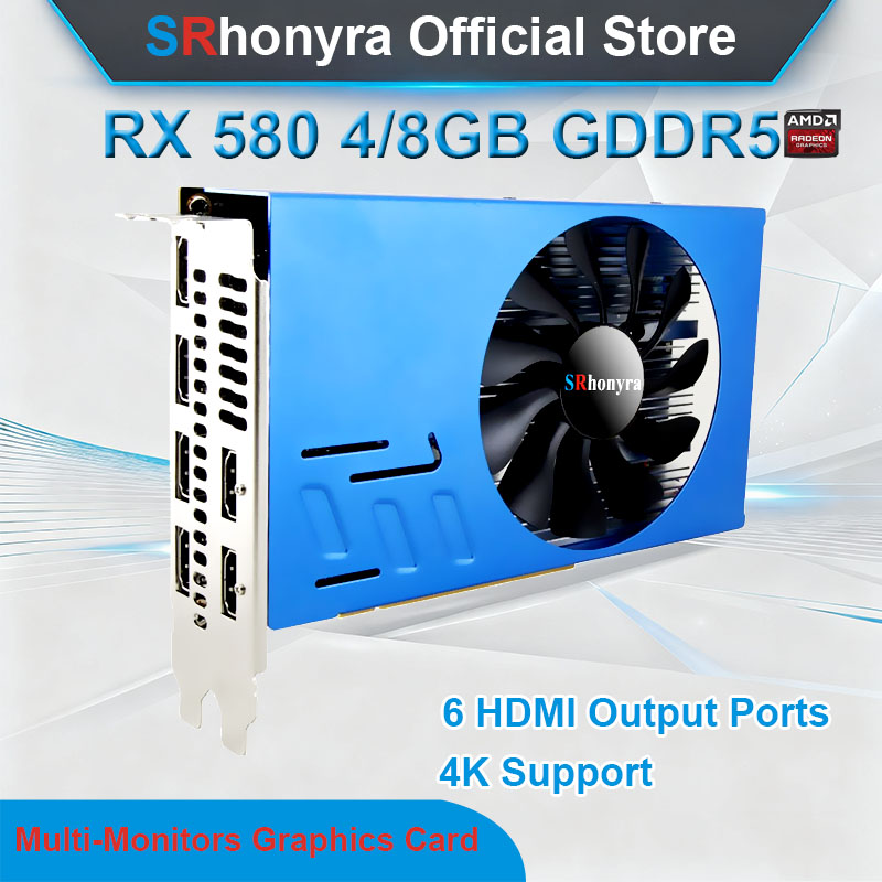 Tarjeta Gráfica SRhonyra AMD R - Rx 580 8Gb 2048Sp Gpu reseña y precio