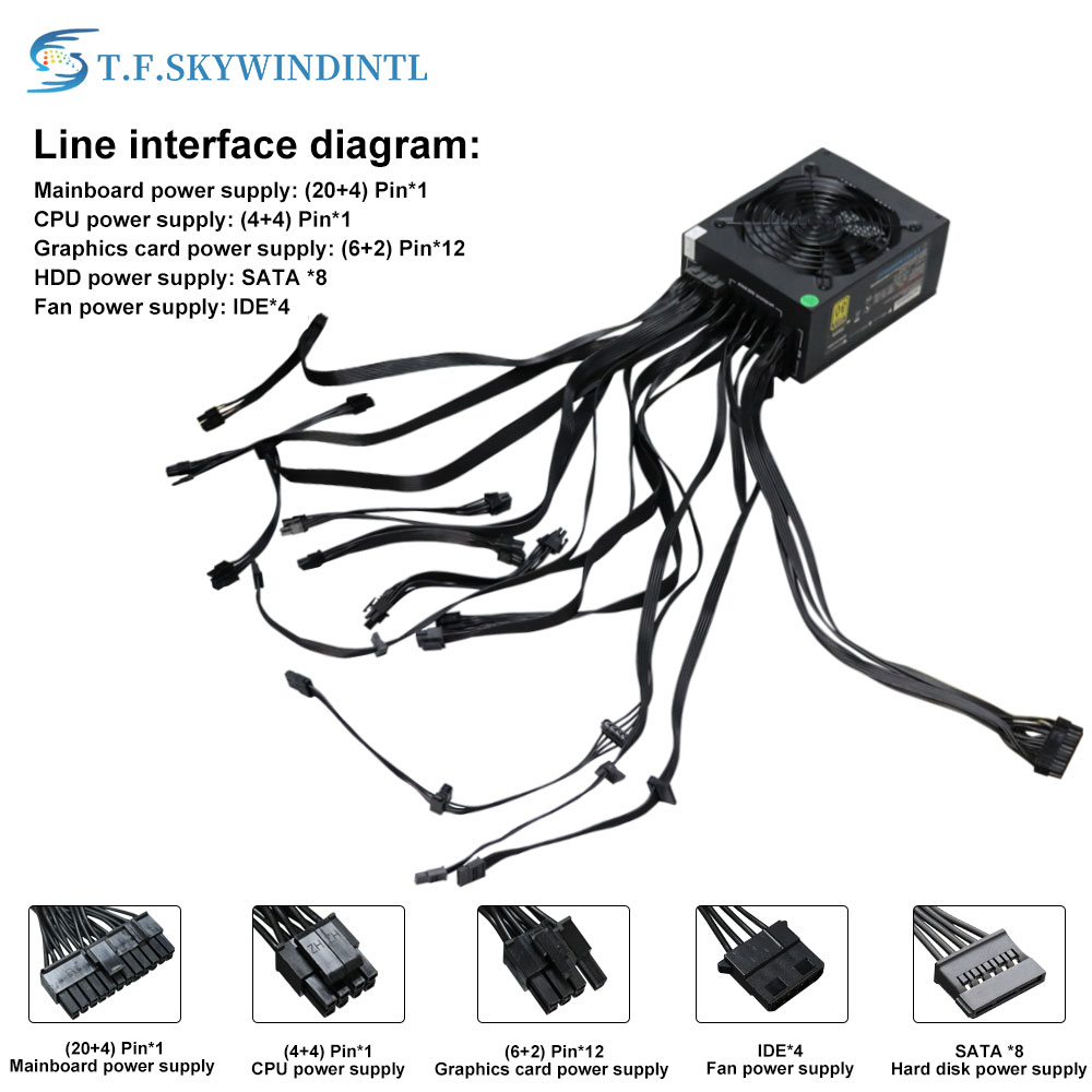 Fuente de alimentación ATX par - 2000W Atx Mining Power Supply reseña y precio