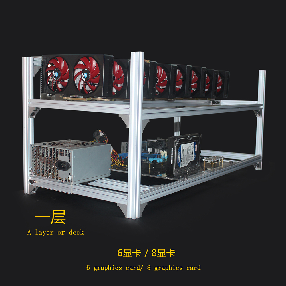 6 8 12 19 GPU Miner Mining Rig - 12 Gpu Open Air Frame Case reseña y precio