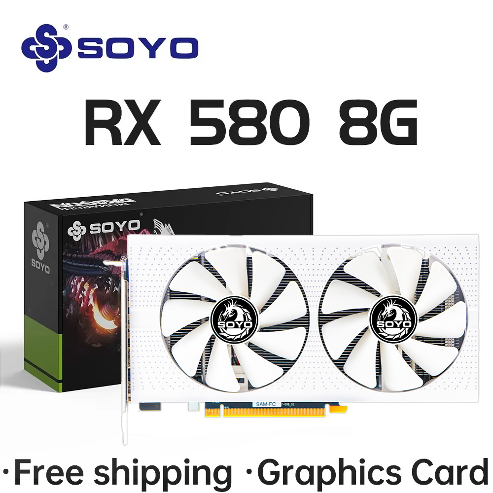 Tarjeta gráfica SOYO AMD Radeo - Rx 580 8Gb 2048Sp Gpu reseña y precio