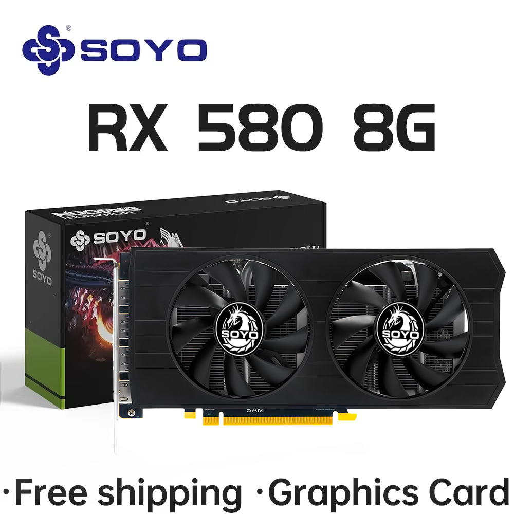 Tarjeta gráfica SOYO AMD Radeo - Rx 580 8Gb 2048Sp Gpu reseña y precio